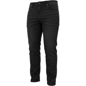 True Religion Jeans Mens 40x32 Black Logan Relaxed Taper Dark Wash Stretch Denim